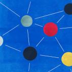 Dots on blue background