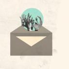 Raised hands in the mail