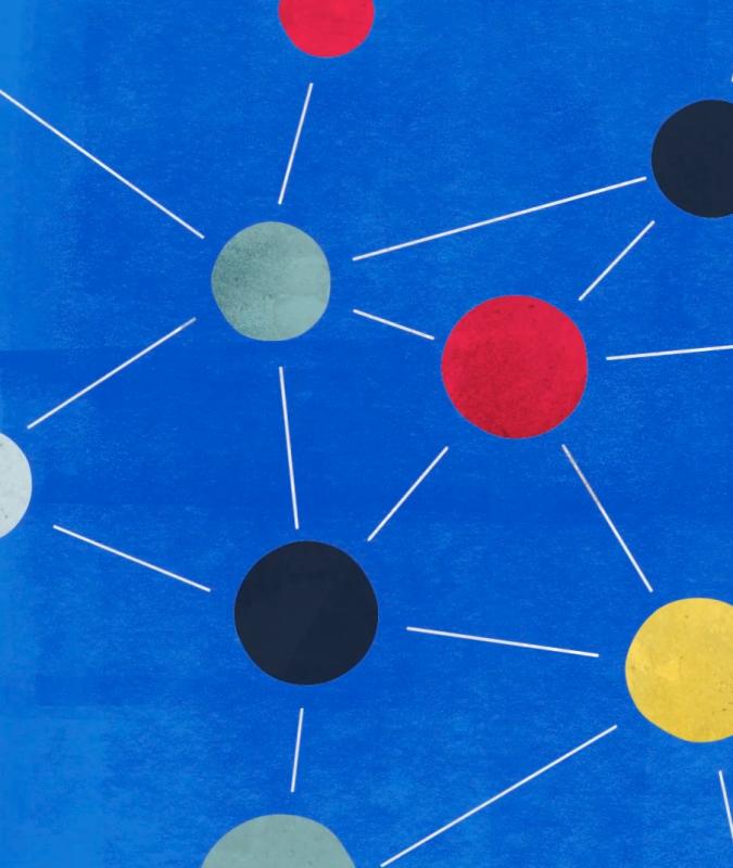 Dots on blue background
