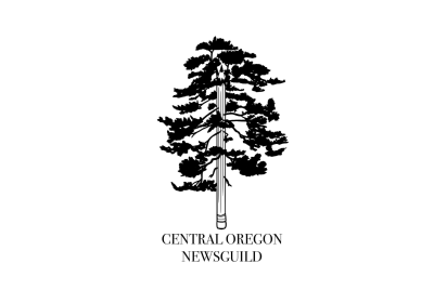 Central Oregon Newsguild logo with a tree growing on a pencil
