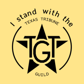 Texas Tribune Guild logo with a black star against a yellow background